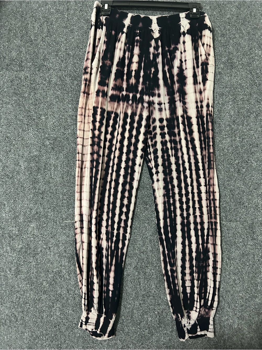 Rewash Tie-Dye Jogger Pants - Pink and Black